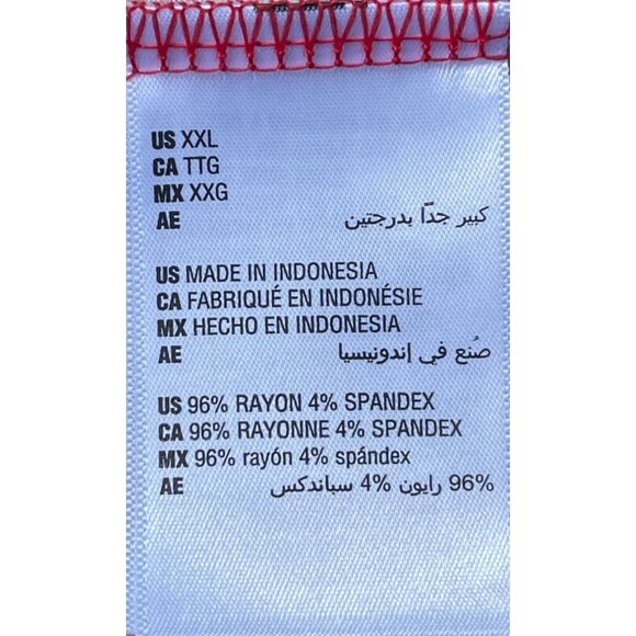 JM Collection Red & Beige Short Sleeve Top XXL Rayon/Spandex Blend Women - Picture 6 of 6